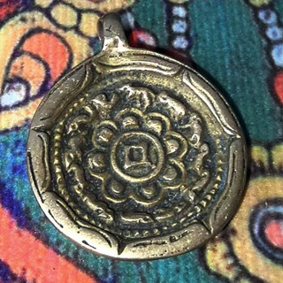 【已结缘】苯教老九宫八卦牌 约公元18-20世纪  清代老九宫牌 迷你九宫 尺寸：29mm（直径）